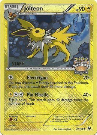 Jolteon (37/108) (Regional Championship 2013 Promo Staff) [Black & White: Dark Explorers] - POKÉ JEUX