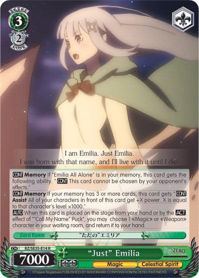 "Just" Emilia (RZ/SE35-E14 R) (Parallel Foil) [Re:ZERO: The Frozen Bond] - POKÉ JEUX