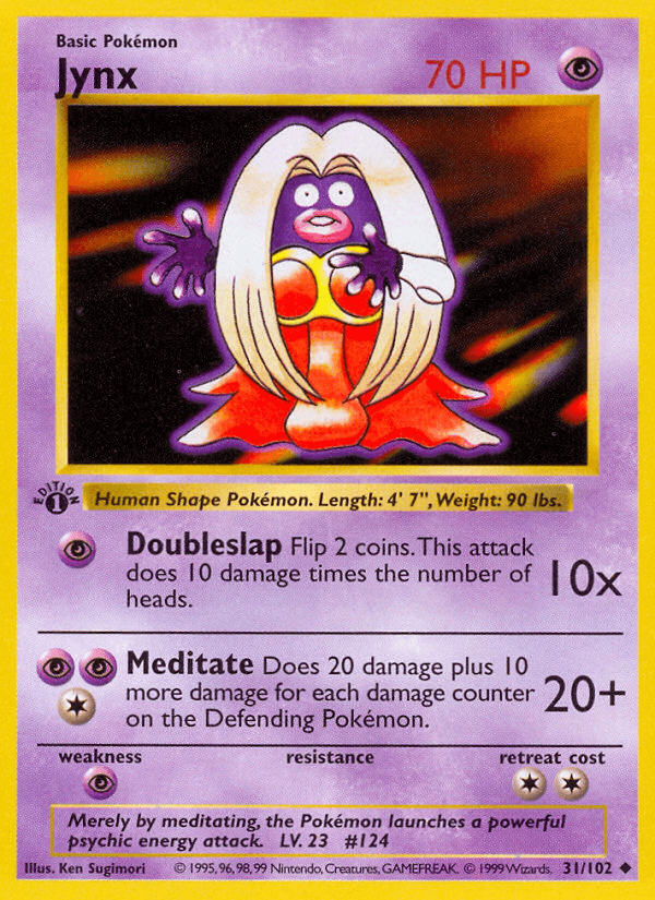 Jynx (31/102) (Shadowless) [Base Set 1st Edition] - POKÉ JEUX