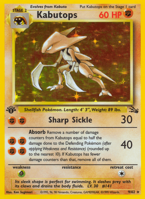 Kabutops (9/62) [Fossil 1st Edition] - POKÉ JEUX