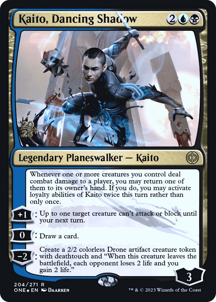 Kaito, Dancing Shadow [Phyrexia: All Will Be One Prerelease Promos] - POKÉ JEUX