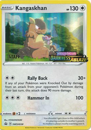 Kangaskhan (SWSH038) (Staff Prerelease Promo) [Sword & Shield: Black Star Promos] - POKÉ JEUX