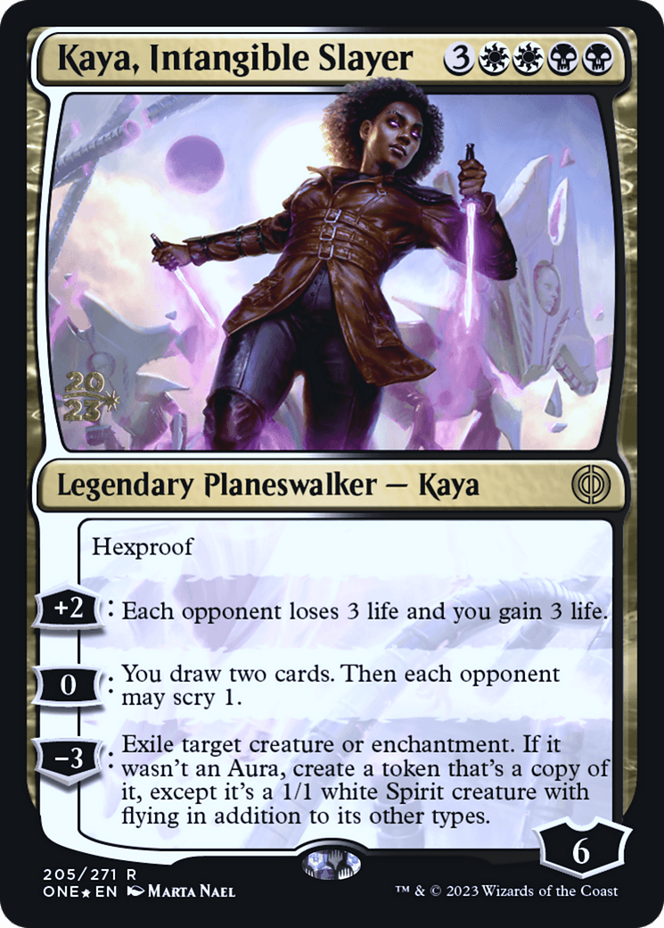 Kaya, Intangible Slayer [Phyrexia: All Will Be One Prerelease Promos] - POKÉ JEUX