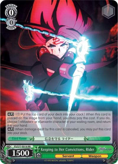 Keeping to Her Convictions, Rider (FS/S77-E018 RR) [Fate/Stay Night [Heaven's Feel] Vol.2] - POKÉ JEUX