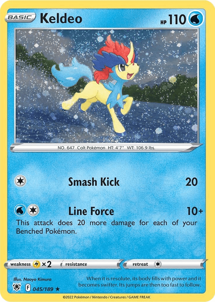 Keldeo (045/189) (Cosmos Holo) [Sword & Shield: Astral Radiance] - POKÉ JEUX