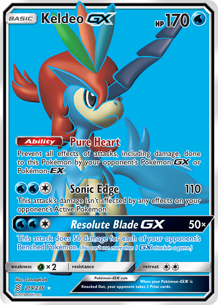 Keldeo GX (219/236) [Sun & Moon: Unified Minds] - POKÉ JEUX