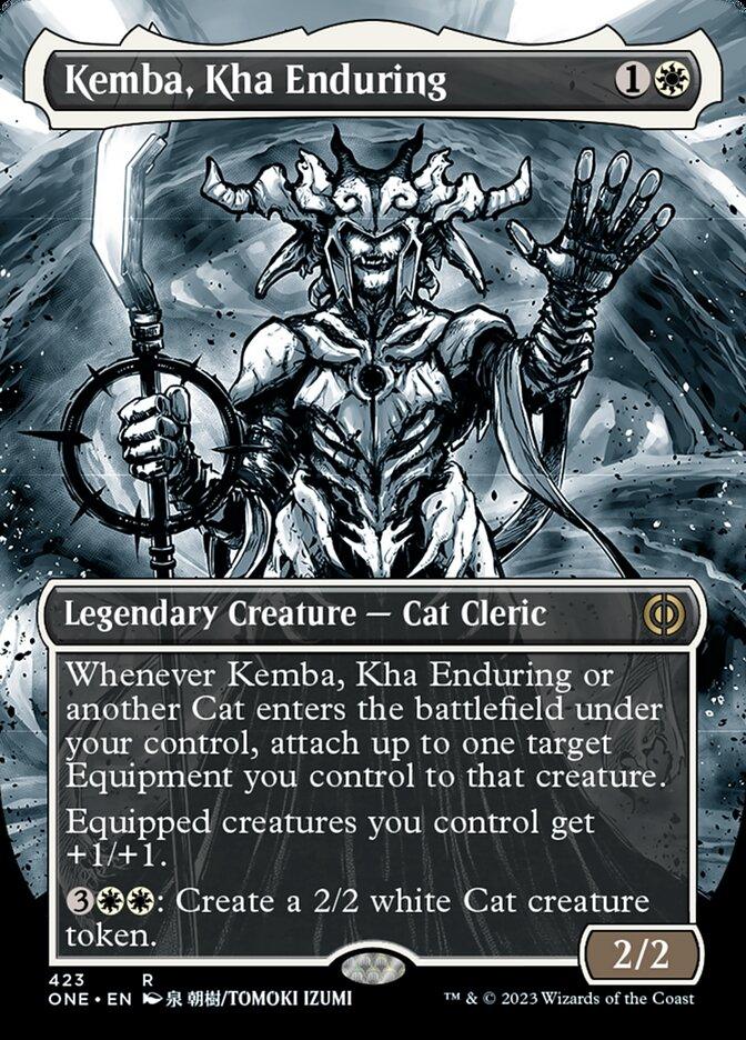 Kemba, Kha Enduring (Borderless Manga Step-and-Compleat Foil) [Phyrexia: All Will Be One] - POKÉ JEUX