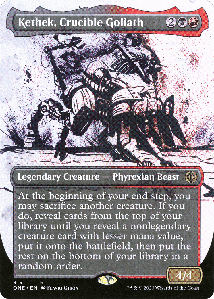 Kethek, Crucible Goliath (Borderless Ichor) [Phyrexia: All Will Be One] - POKÉ JEUX