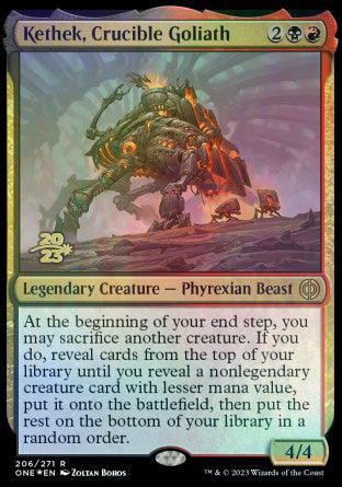 Kethek, Crucible Goliath [Phyrexia: All Will Be One Prerelease Promos] - POKÉ JEUX