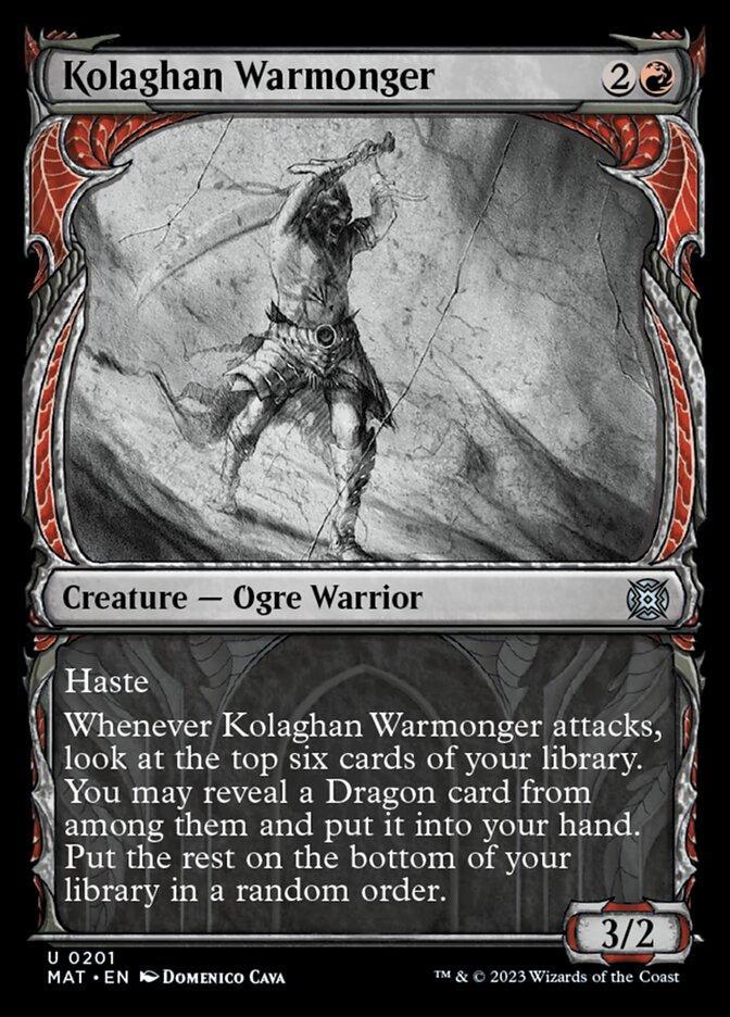 Kolaghan Warmonger (Showcase Halo Foil) [March of the Machine: The Aftermath] - POKÉ JEUX