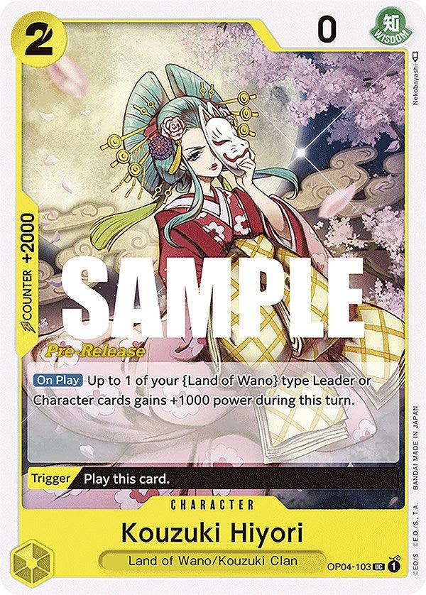 Kouzuki Hiyori [Kingdoms of Intrigue Pre-Release Cards] - POKÉ JEUX