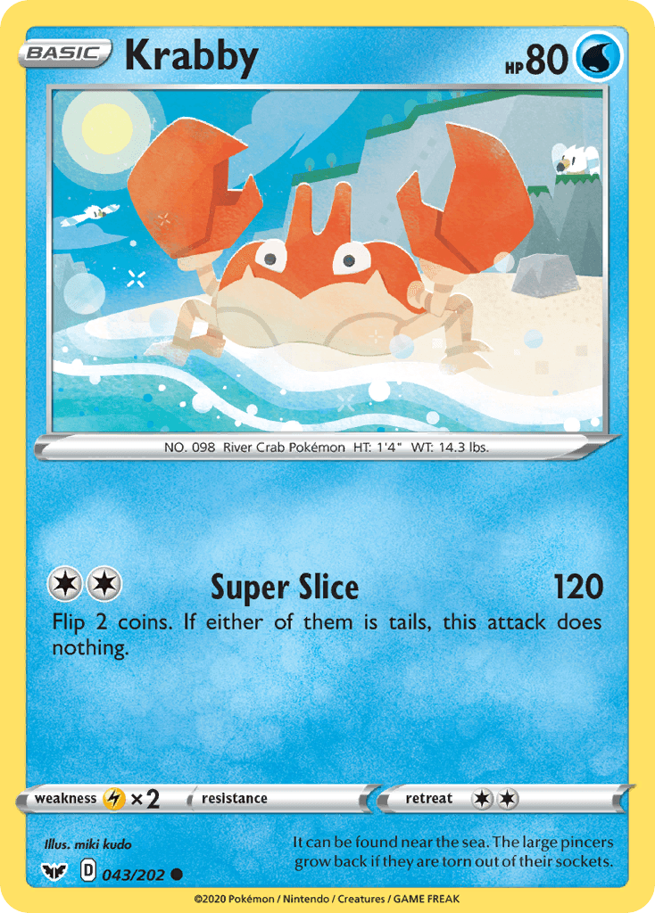 Krabby (043/202) [Sword & Shield: Base Set] - POKÉ JEUX