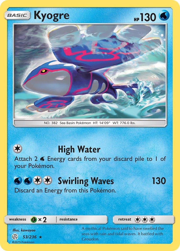 Kyogre (53/236) (Cracked Ice Holo) (Theme Deck Exclusive) [Sun & Moon: Cosmic Eclipse] - POKÉ JEUX