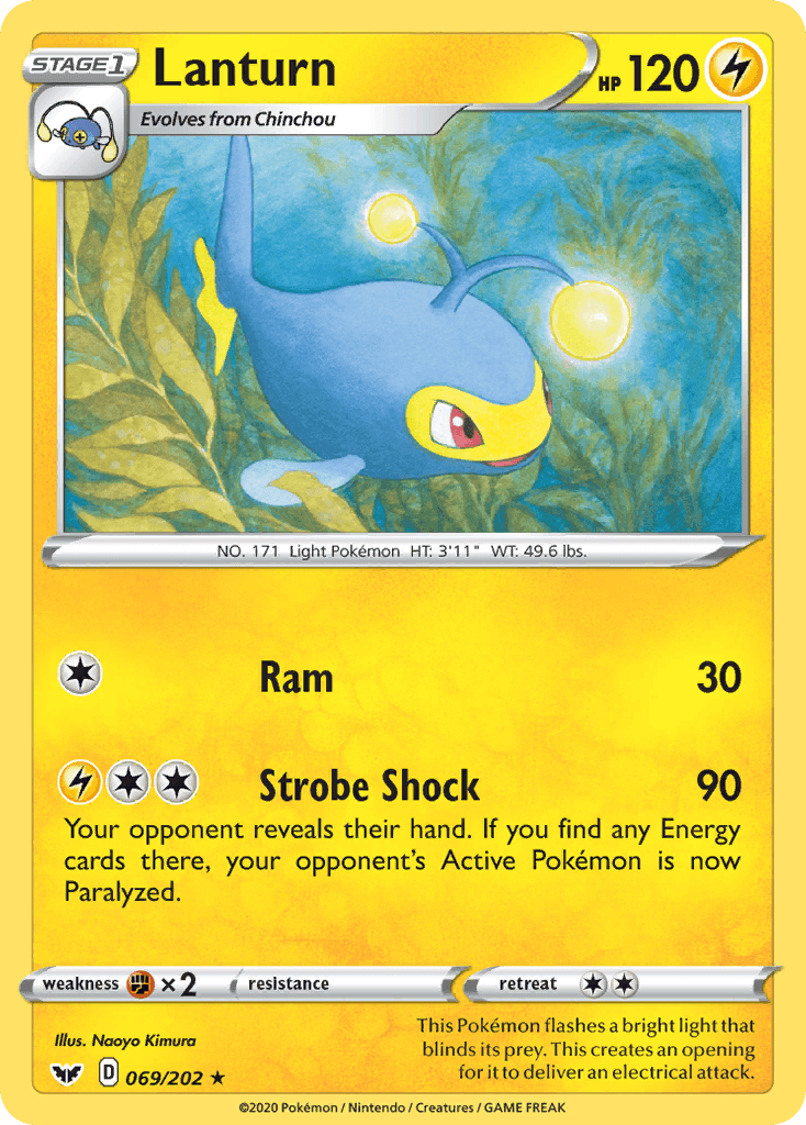 Lanturn (069/202) [Sword & Shield: Base Set] - POKÉ JEUX