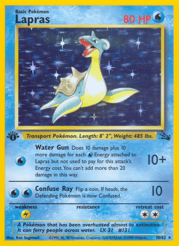 Lapras (10/62) [Fossil 1st Edition] - POKÉ JEUX