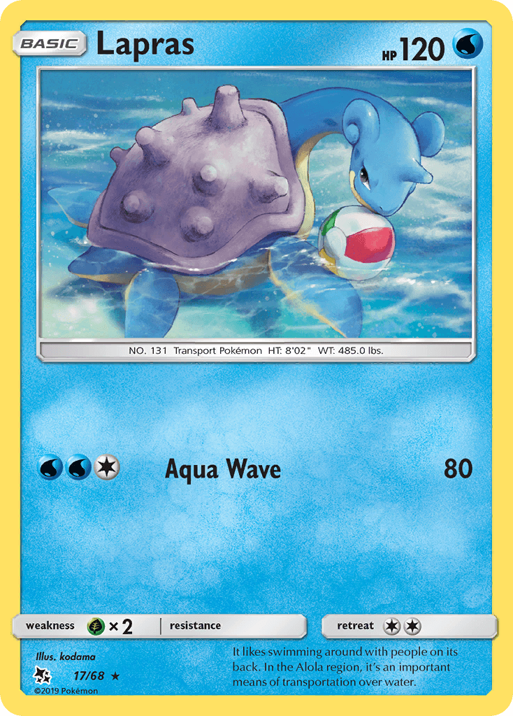 Lapras (17/68) [Sun & Moon: Hidden Fates] - POKÉ JEUX