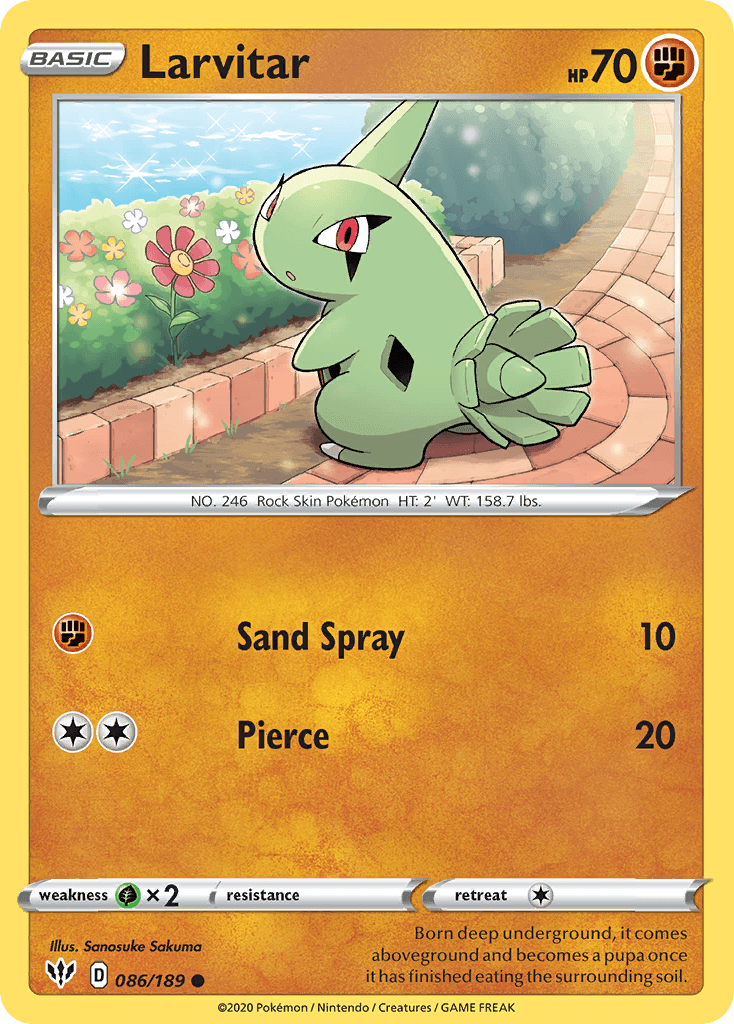 Larvitar (086/189) [Sword & Shield: Darkness Ablaze] - POKÉ JEUX