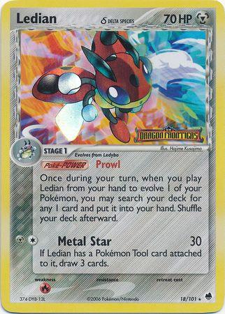 Ledian (18/101) (Delta Species) (Stamped) [EX: Dragon Frontiers] - POKÉ JEUX