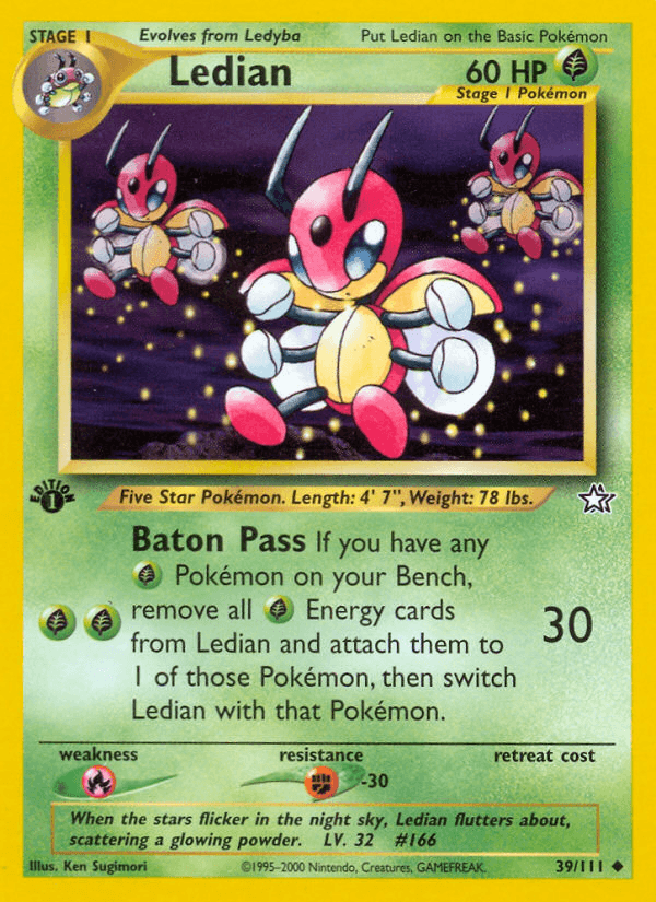 Ledian (39/111) [Neo Genesis 1st Edition] - POKÉ JEUX