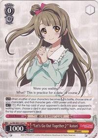 "Let's Go Out Together~" Kotori (LL/EN-W01-077 U) [Love Live! DX] - POKÉ JEUX