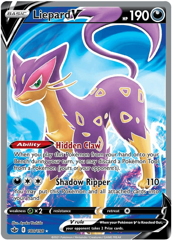 Liepard V (180/198) [Sword & Shield: Chilling Reign] - POKÉ JEUX