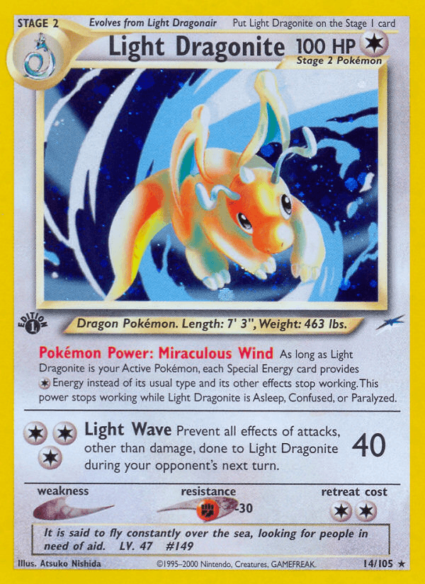 Light Dragonite (14/105) [Neo Destiny 1st Edition] - POKÉ JEUX