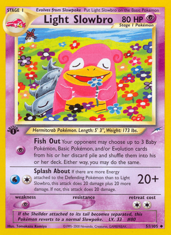 Light Slowbro (51/105) [Neo Destiny 1st Edition] - POKÉ JEUX