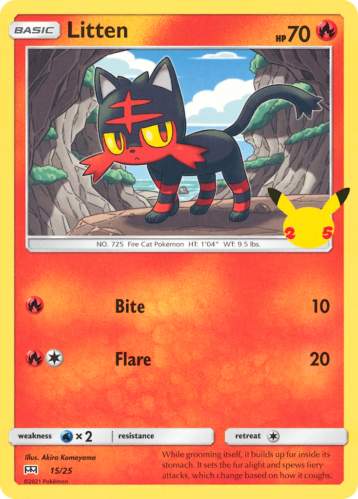 Litten (15/25) [McDonald's 25th Anniversary] - POKÉ JEUX