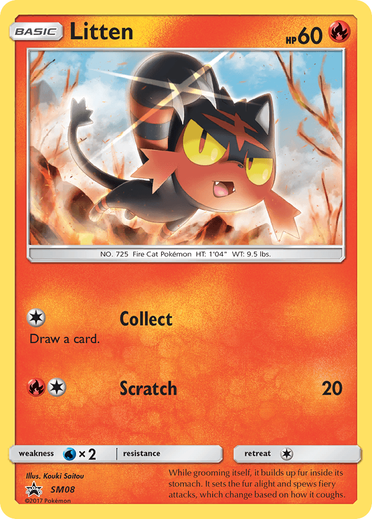 Litten (SM08) [Sun & Moon: Black Star Promos] - POKÉ JEUX