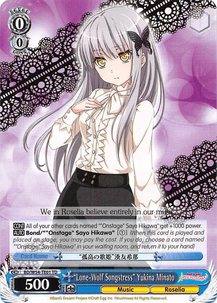 "Lone-Wolf Songstress" Yukina Minato (BD/W54-TE01 TD) [BanG Dream! Girls Band Party!] - POKÉ JEUX