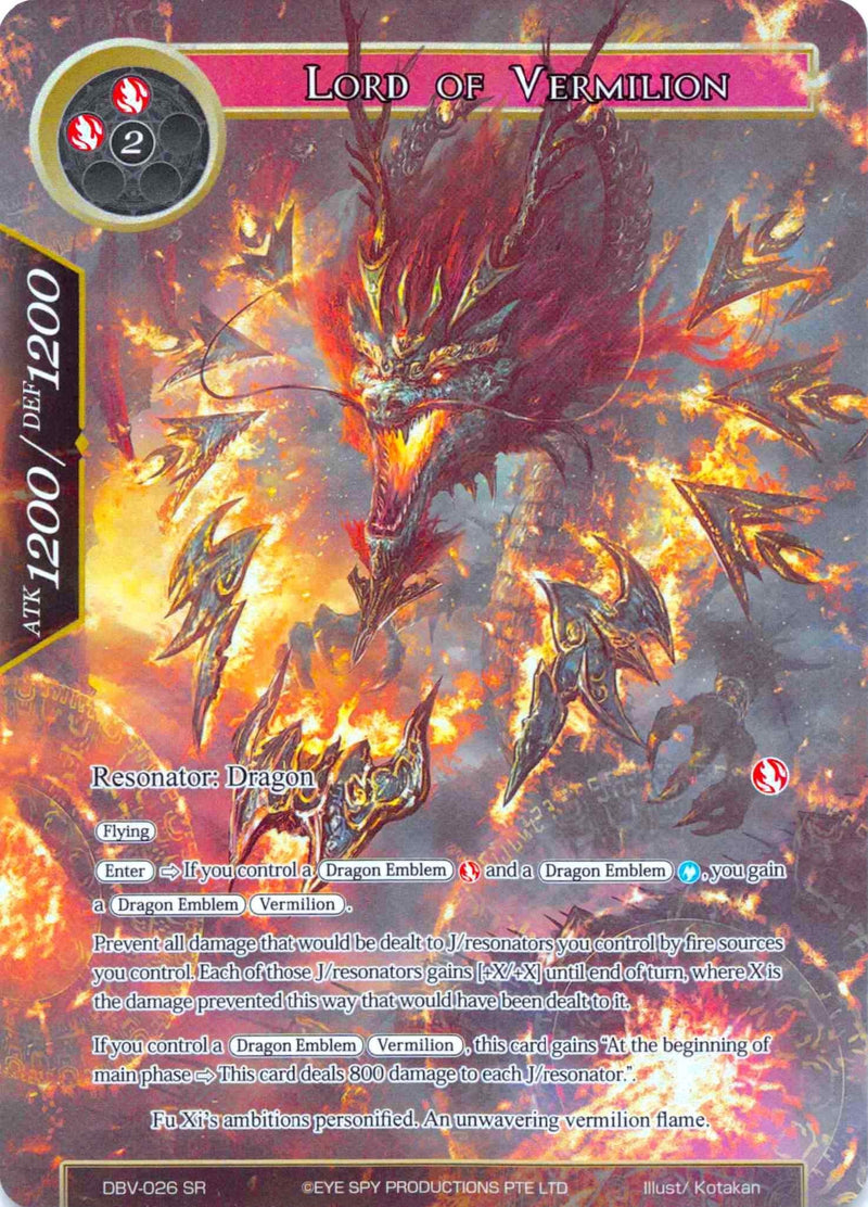 Lord of Vermillion (Full Art) (DBV-026) [The Decisive Battle of Valhalla] - POKÉ JEUX