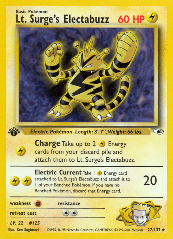 Lt. Surge's Electabuzz (27/132) [Gym Heroes 1st Edition] - POKÉ JEUX