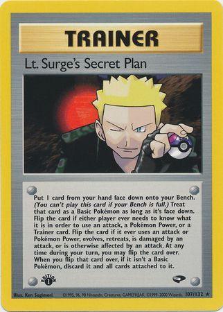 Lt. Surge's Secret Plan (107/132) [Gym Challenge 1st Edition] - POKÉ JEUX