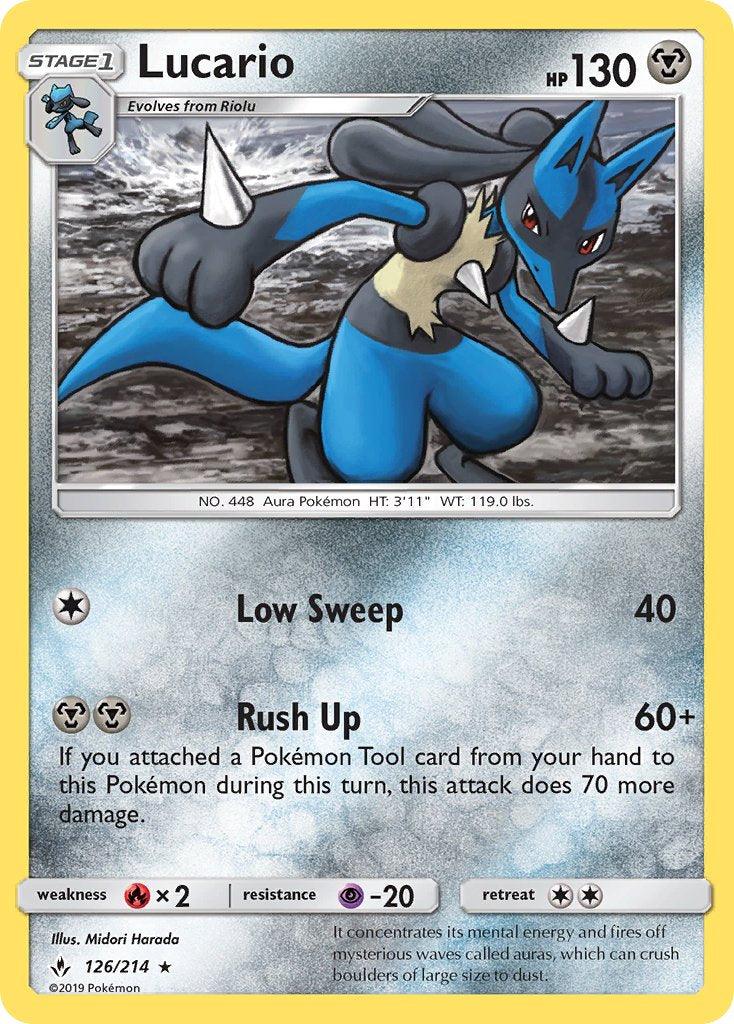 Lucario (126/214) (Theme Deck Exclusive) [Sun & Moon: Unbroken Bonds] - POKÉ JEUX