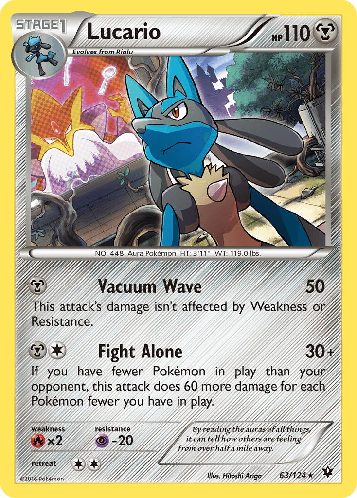 Lucario (63/124) (Cosmos Holo) [XY: Fates Collide] - POKÉ JEUX