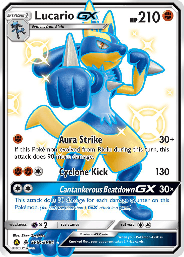 Lucario GX (SV64/SV94) [Sun & Moon: Hidden Fates - Shiny Vault] - POKÉ JEUX