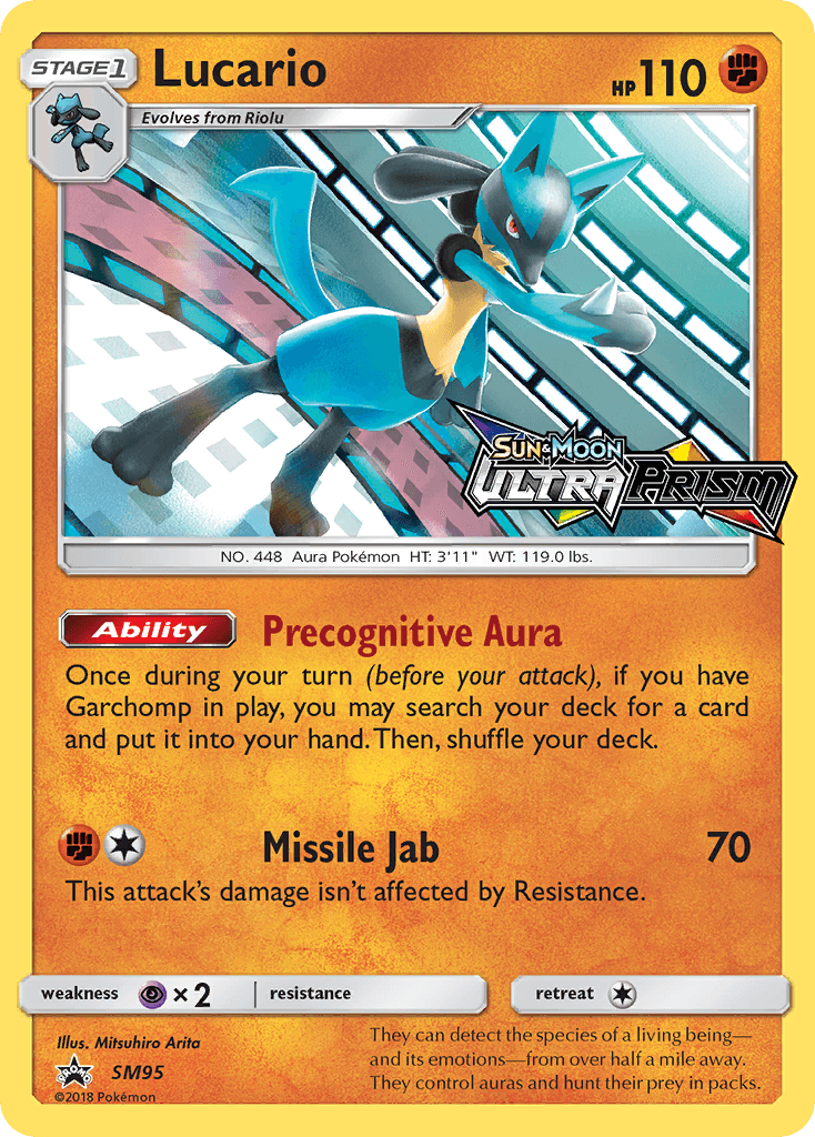 Lucario (SM95) (Prerelease Promo) [Sun & Moon: Black Star Promos] - POKÉ JEUX