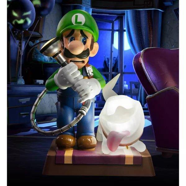 Luigi’s Mansion 3: Light-up Luigi and Polterpup Statue 9" COLL ED - POKÉ JEUX - 761568005684 - 761568005684