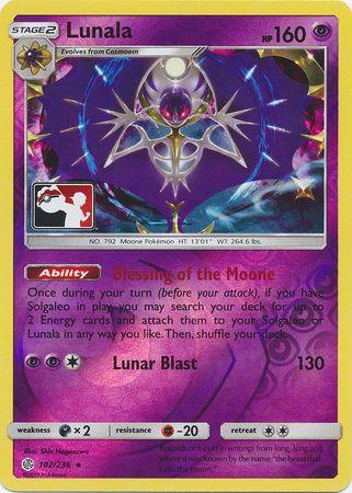 Lunala (102/236) (Pokemon Club Special Print) [Sun & Moon: Cosmic Eclipse] - POKÉ JEUX