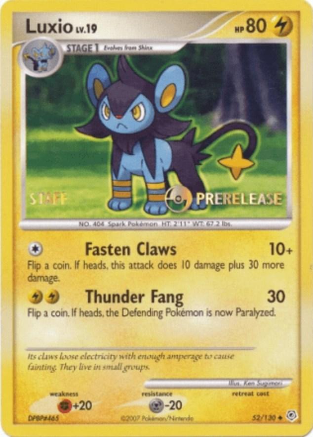 Luxio (52/130) (Prerelease Promo Staff) [Nintendo: Black Star Promos] - POKÉ JEUX