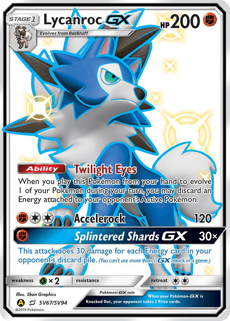 Lycanroc GX (SV67/SV94) [Sun & Moon: Hidden Fates - Shiny Vault] - POKÉ JEUX