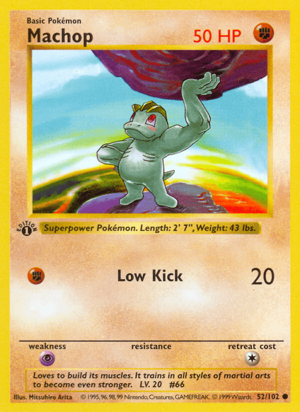 Machop (52/102) (Shadowless) [Base Set 1st Edition] - POKÉ JEUX