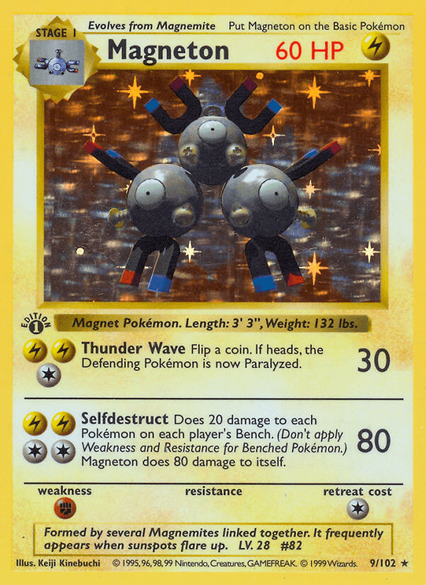 Magneton (9/102) (Shadowless) [Base Set 1st Edition] - POKÉ JEUX