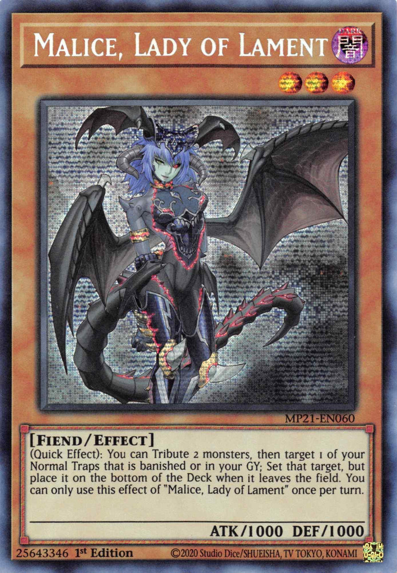 Malice, Lady of Lament [MP21-EN060] Prismatic Secret Rare - POKÉ JEUX