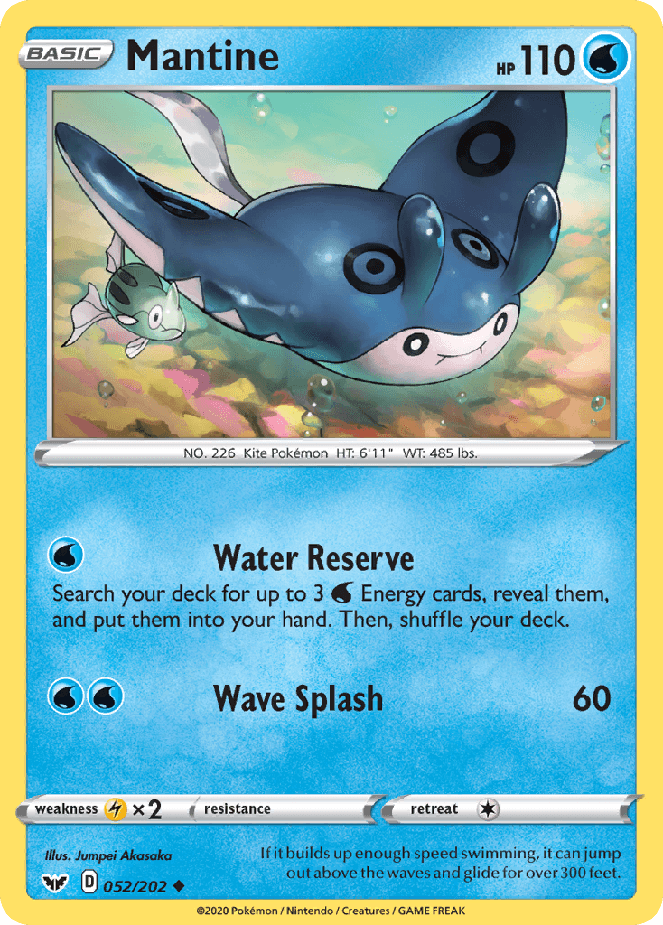 Mantine (052/202) [Sword & Shield: Base Set] - POKÉ JEUX