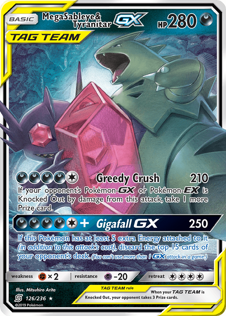 Mega Sableye & Tyranitar GX (126/236) [Sun & Moon: Unified Minds] - POKÉ JEUX