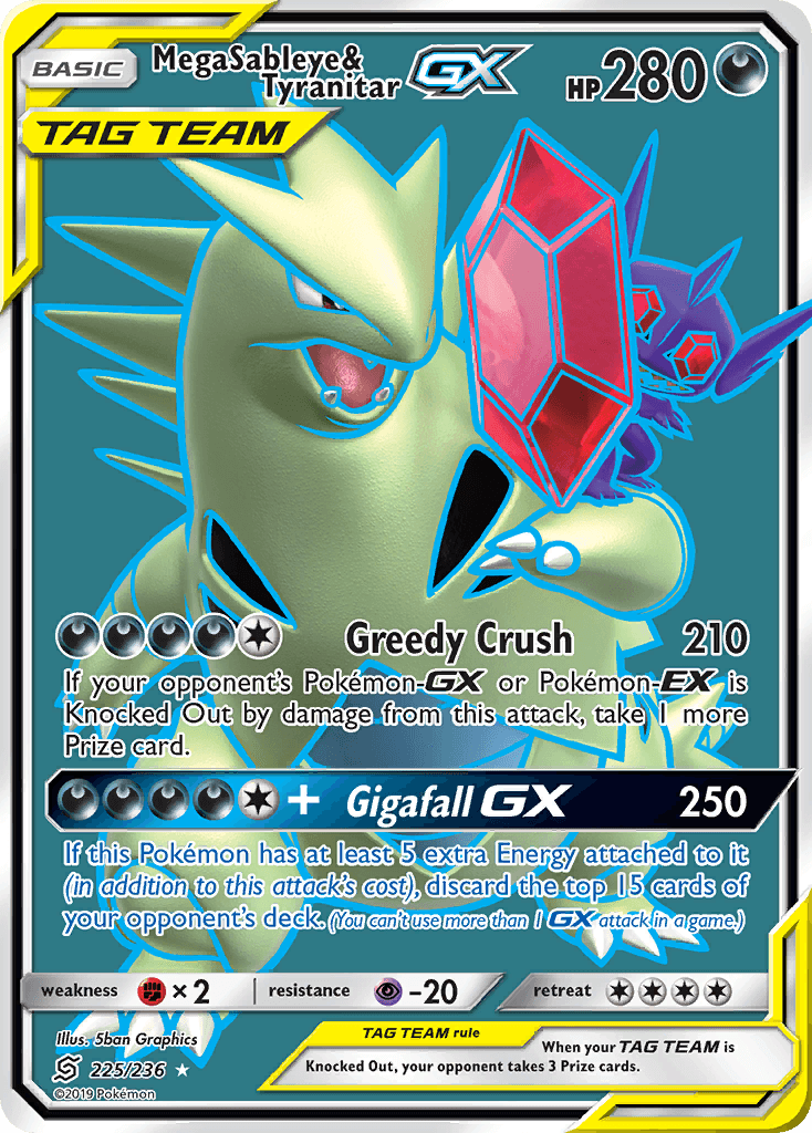 Mega Sableye & Tyranitar GX (225/236) [Sun & Moon: Unified Minds] - POKÉ JEUX