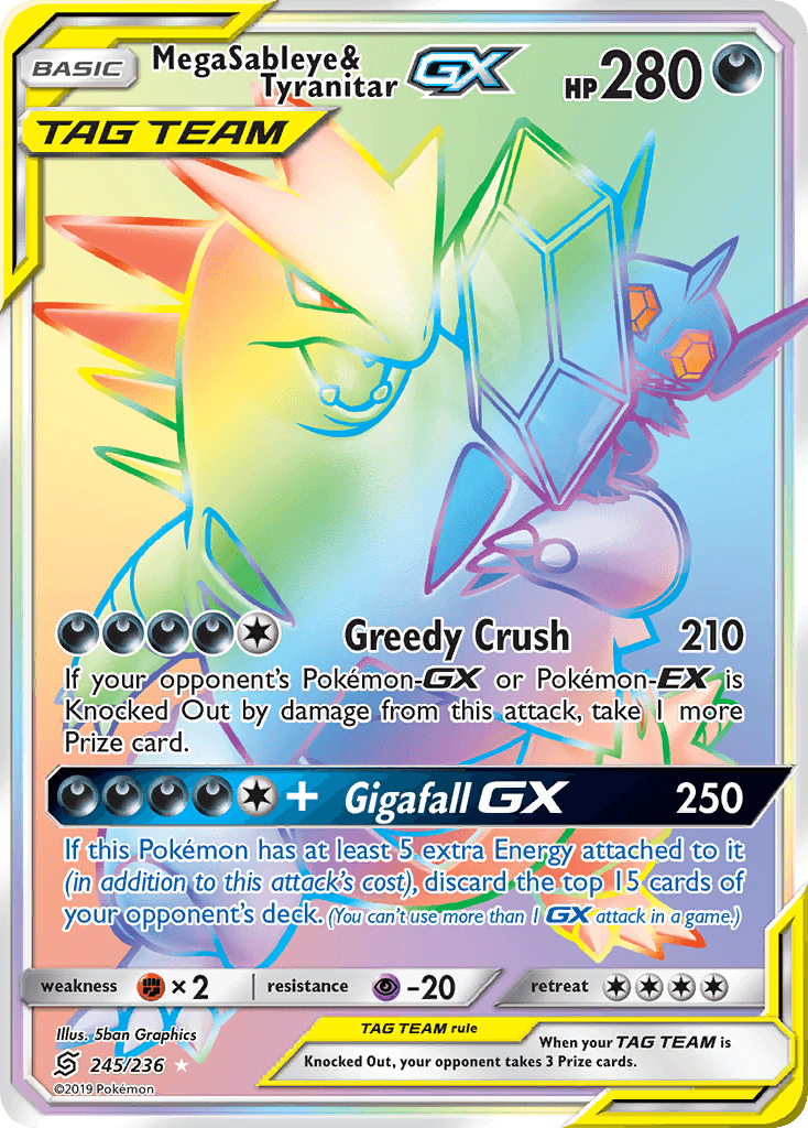 Mega Sableye & Tyranitar GX (245/236) [Sun & Moon: Unified Minds] - POKÉ JEUX