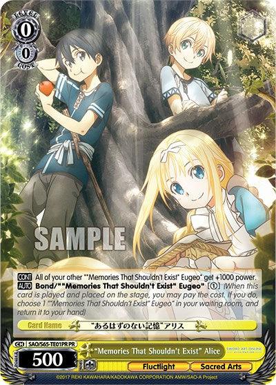 "Memories That Shouldn't Exist" Alice (SAO/S65-TE01PR PR) (Promo) [Sword Art Online -Alicization-] - POKÉ JEUX