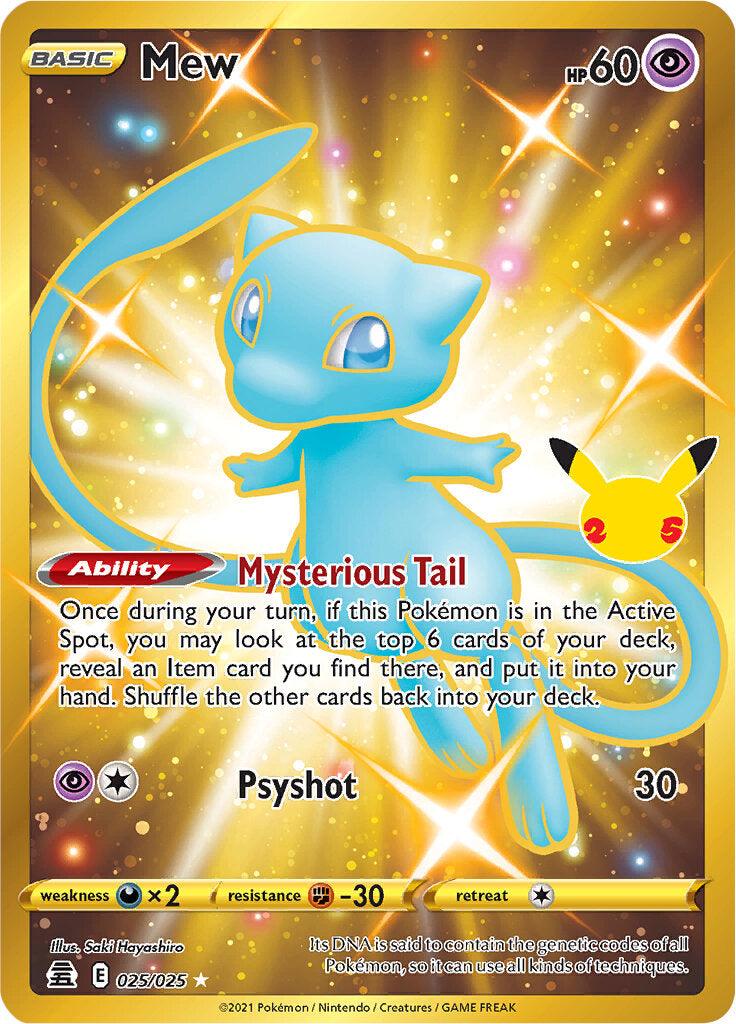 Mew (025/025) (Gold) [Celebrations: 25th Anniversary] - POKÉ JEUX